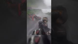 Biker Heroically Saves Girlfriend in the Rain [upl. by Enelegna734]