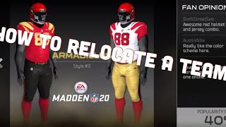 How To Relocate A Team In Madden 20 [upl. by Abagail]