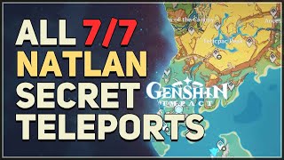 All Natlan Secret Teleport Waypoints Locations Genshin Impact [upl. by Kcirdec]