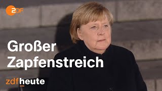 Ende einer Ära  Großer Zapfenstreich für Angela Merkel  ZDFSpezial [upl. by Annodas]