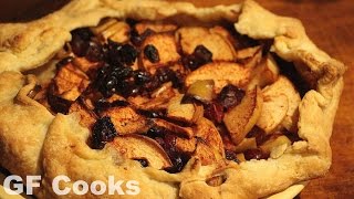 Apple Cranberry Galette Recipe  GardenFork Cooks [upl. by Jean-Claude]