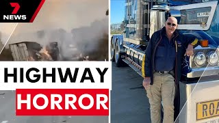 Beloved truck driver Neville Mugridge killed in Eyre Highway crash inferno  7 News Australia [upl. by Akselav]