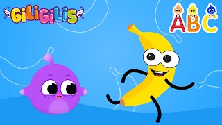 FRUITS Song 🍌🥥Fruit Names with Giligilis  Learn Alphabet English ABC Song  Kids Songs  Giligilis [upl. by Nilsoj]