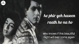 Lag jaa gale 1964 lyrics with English translation [upl. by Akimrej200]