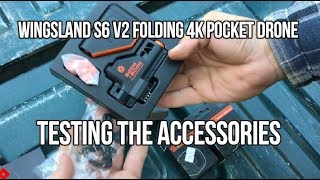 Wingsland S6 V2 Folding 4K Pocket Drone Testing The ACCESSORIES [upl. by Taro]