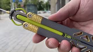 11 Scale Metal Octane Balisong Apex Octane Heirloom Butterfly Knife Model Handicraft Review HD [upl. by Narak698]