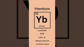 Ytterbium  Elements series part seventy 🧪 science stem learning [upl. by Laleb822]