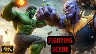 Hulk vs Thanos fighting scene Hulk in Hindi 2024 [upl. by Ayerdna]