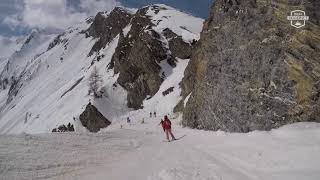 Silvretta Arena Ischgl Samnaun Talabfahrt nach Samnaun [upl. by Elamef]