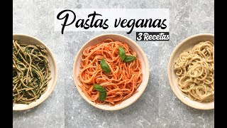 3 RECETAS DE PASTAS VEGANAS  Sencillas  Delis  saludables  🍝Keisha [upl. by Ardnael]