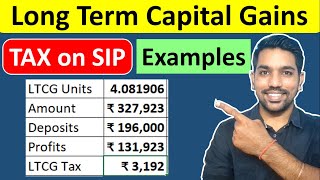 Long Term Capital Gains TAX  Income Tax on LTCG with SIP Examples Hindi [upl. by Ybok36]