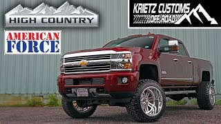 Lifted Showcase 2016 Chevy Silverado 2500HD High Country w 22x14 American Force Wheels [upl. by Aluin]