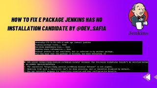 How to fix E Package jenkins has no installation candidate by devsafia [upl. by Euhc244]