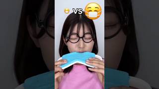 Big Mask Vs Small Mask Challenge help food kindness shortvideos [upl. by Cassandry]