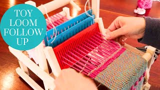 Toy loom warping and weaving [upl. by Ceporah]