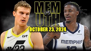 Memphis Grizzlies vs Utah Jazz Full Game Highlights  October 23 2024  202425 NBA Season [upl. by Sholom]