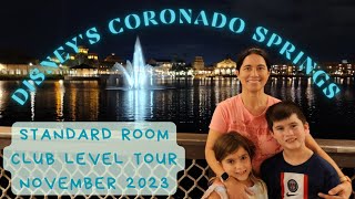 Disneys Coronado Springs Resort Club Level Standard Room TourNovember 2023Gran Destino Tower [upl. by Ynohtnacram]