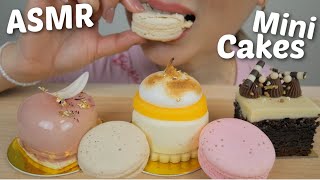 ASMR MINI CAKES and Soft Crunch Macaron NO Talking Eating Sounds  NE Lets Eat [upl. by Eiryt]