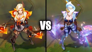 High Noon Evelynn vs Prestige High Noon Evelynn Skins Comparison League of Legends [upl. by Assirralc549]