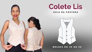 Colete alfaiataria  costura do colete Lis  molde disponível [upl. by Apfelstadt531]