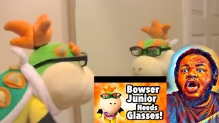 SML Movie Bowser Junior Needs Glasses REACTION sml bowserjunior jeffy supermariologan 😂🤓 [upl. by Bega]