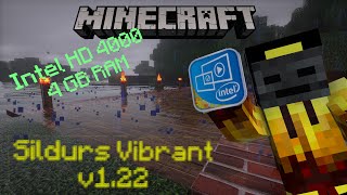 Realistic Minecraft Low End PC with Sildurs Vibrant Shaders Intel HD 4000 [upl. by Rats]