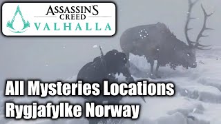 Assassins Creed Valhalla  All Mysteries Locations  Rygjafylke Norway [upl. by Pellikka174]