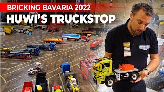 Bricking Bavaria 2022 LEGO® Technic™ exhibition in Germany  HuwisTruckstop  Huwis Truck Garage [upl. by Fayth]