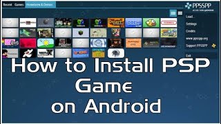 How to Install PSP games on Android [upl. by Nnahsal]