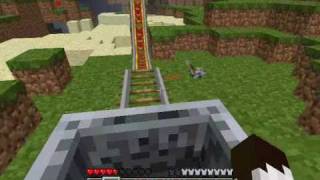 How to make a powered minecart track in minecraft [upl. by Rennug]