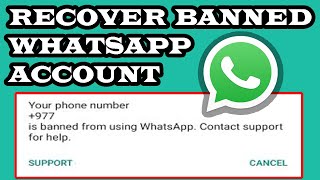 How To Recover Banned WhatsApp Account In 3 Hours  Appeal In 3 Minutes With Proof 💯 In 2024 [upl. by Geesey561]