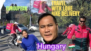 Travel with bike foodora delivery Hungary Budapest [upl. by Etak]