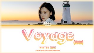 WINTER  Voyage Lyrics CASTAWAY DIVA무인도의 디바 OST Part8 윈터  항해 가사 Color Coded Lyrics [upl. by Irma]