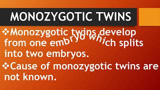 MONOZYGOTIC TWINSPREGNANCY [upl. by Ralina559]