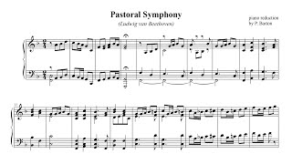 Beethoven “Pastoral Symphony” PIANO  FREE SHEET MUSIC dur 430 [upl. by Kcyrred]