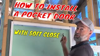 How to install a pocket door with a soft close [upl. by Esinal]