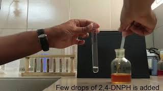 Testing carbonyls with 24DNPH [upl. by Acceber446]