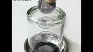 How to Push the Coin Trough The Glass  Magic Tricks Revealed [upl. by Jerol]