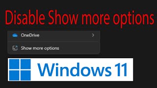 Remove show more options windows 11 [upl. by Mayman]