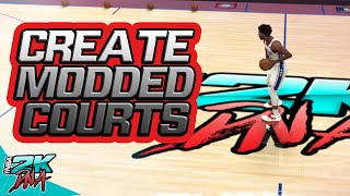 NBA 2K21 Modded Court Creation PC Tutorial using Lethanos template [upl. by Elysha]