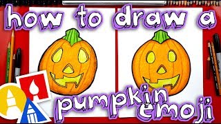 How To Draw The Pumpkin Emoji [upl. by Ahearn]