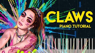 Charli XCX  Claws  Piano Tutorial [upl. by Carita]