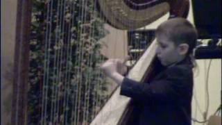 Joung harpist from Russia  A Andrushchenko N3  EBotjarov  Rondo [upl. by Aoh]