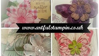 Making up cards from scraps with Ruth Trice aRtful Stampin [upl. by Mckee]