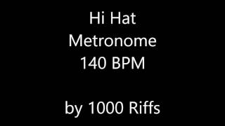 Hi Hat Metronome 140 BPM [upl. by Assilev]