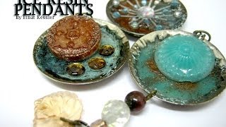 Mixed Media Ice Resin Pendants [upl. by Tildy600]