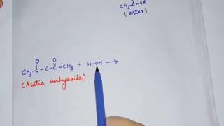 Hydrolysis of Acetic anhydride Organic Chemistry [upl. by Cohberg809]