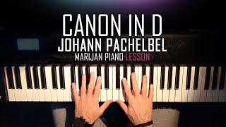 How To Play Canon In D Johann Pachelbel  Piano Tutorial Lesson [upl. by Novad]