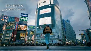 Japan Tokyo walking tour  Shibuya in evening 4K [upl. by Akcirre153]