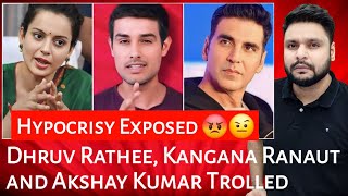 Exposing BJP Bhakts Hypocrisy  Dhruv Rathee  Kangana Ranaut  Akshay Kumar  Mr Reaction Wala [upl. by Straus]